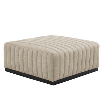 Modway Conjure Channel Tufted Upholstered Fabric Ottoman