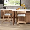 Christopher Knight Home Lian Mid-century Modern Rubberwood Upholstered Counter Stools with Curved Backrest (Set of 2) - 2 of 4