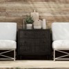 JIONJOY Farmhouse 3-Drawer Dresser - Geometric Carved Design, Fully Assembled Vintage Storage Chest for Bedroom/Living Room, Black - 2 of 4