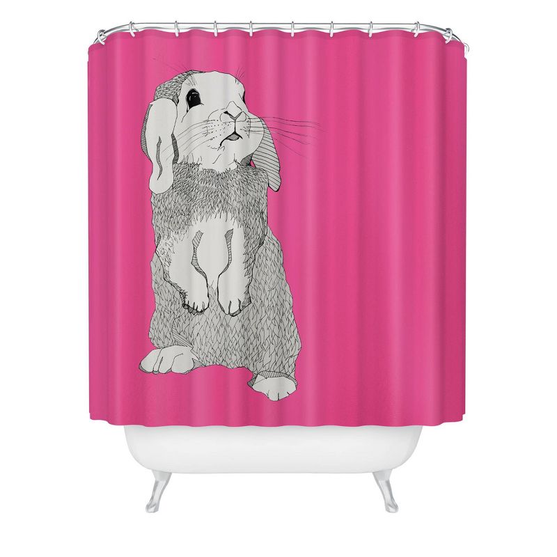 Deny Designs Casey Rogers Rabbit Shower Curtain, 1 of 4