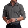COOFANDY Men's Formal Dress Shirt Hidden Button Front Wrinkle Free Shirt Regular Fit Stretch Business Casual Shirts - 2 of 4
