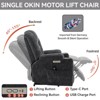 PAGED Power Lift Recliner Chair, Heating Massage Chair with Cup Holder, Side Pocket, USB Port, Chenille Accent Chair for Bedroom, Living Room - 4 of 4
