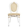 Flash Furniture Cannes Indoor/Outdoor Commercial Thonet Bistro Stacking Chair, PE Cane Rattan and Aluminum Frame - 4 of 4