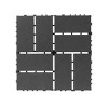 Syemin Carpet Tiles Plastic 44 Packs of Terrace Decking Tiles, Waterproof for All-Weather Use, Backyard Pool Decking Tiles, Gray, 12"*12"*0.8" - 2 of 4