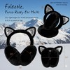 FAAYFIAN Foldable Fuzzy Faux Rabbit Fur Cat Ear Muffs for Winter Women Teens, Soft Ear Warmer - 4 of 4