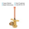 Unique Bargains Brass Straight 3 Way Service Plumbing Fitting Air Conditioner Stop Valve - 4 of 4