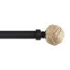 EXCLUSIVE HOME Rope Knot 1" Curtain Rod and Coordinating Finial Set, Matte Black, Adjustable 36"-72" - 3 of 3