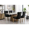 NicBex Modern Tufted Velvet Dining Chairs Set of 2, Comfy Upholstered Kitchen Side Chairs with Chrome Metal Legs & Nailhead Trim - 4 of 4