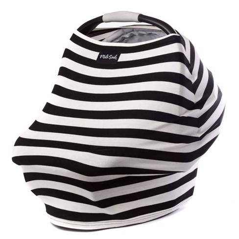 Carseat canopy black and white best sale