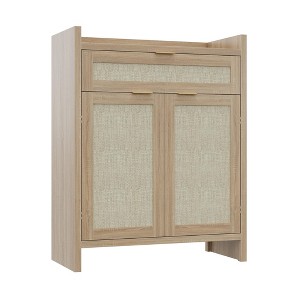 Bar Stools, 4-Pack Adjustable Counter Height Bar Stools – PU Leather Cushioned Durable MDF Compact Modern Design - 1 of 4