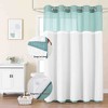 BAGOKIE 72"x75" Waffle Weave Hookless Shower Curtain, Pack of 1 - 2 of 4