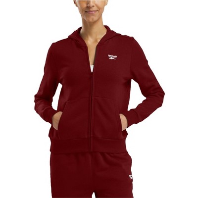 Reebok Womens Identity Full Zip Hoodie Sweatshirt