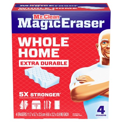 Mr. Clean Unscented Magic Eraser Whole Home Extra Durable Multi-Purpose Cleaner - 4ct