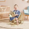 Qaba Kids Ride-On Rocking Horse Toy Bear Style Rocker with Fun Music & Soft Plush Fabric for Children 18-36 Months - 3 of 4