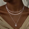 3-Piece Layered Herringbone Choker Set - Dainty 14K Gold or Silver Plated Necklaces for Women - 4 of 4