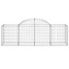 vidaXL Gabion Basket Set - Outdoor Garden Arched, Galvanized Iron, 5 Pcs, Decorative & Sound-Insulating, 78.7" x 19.7" x 23.6"/31.5" - 4 of 4