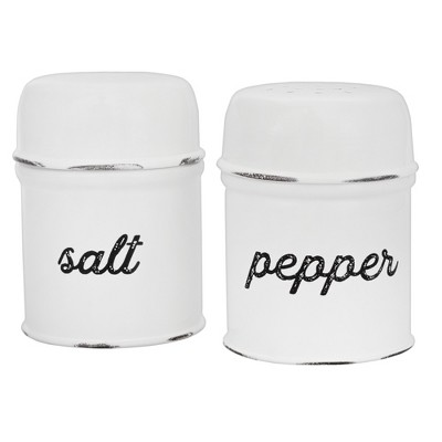AuldHome Design Rustic Salt and Pepper Shaker Set; Modern Farmhouse Retro Style Shaker Set
