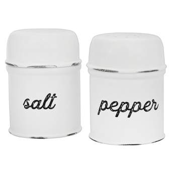 AuldHome Design Salt and Pepper Shaker Set; Modern Farmhouse Retro Style Shaker Set