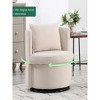 26.8"Upholstered Barrel Accent Chair with Ottoman - 2 of 4