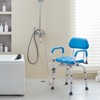 VEVOR Swivel Shower Chair 360 Degree, Adjustable Shower Seat with Pivoting Arms & Padded Bath Seat for Inside Shower or Tub, 300LBS Capacity, Blue - 2 of 4