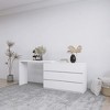 Hommoo 6 Drawers Dresser with Extended Desktop White Color - image 4 of 4