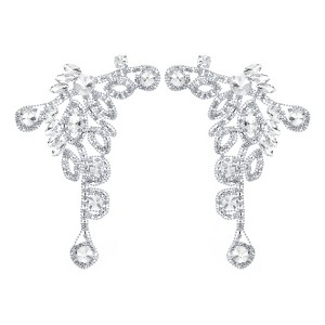 Unique Bargains Sparkling Elegant Wedding Crystal Rhinestone Applique for DIY Sewing - 1 of 4