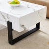 Sapphtopaz Coffee Table Rectangle Coffee Tables for Living Room Dining Table with Metal Bracket Legs for Living Room, Office - 2 of 4