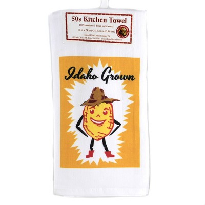 Decorative Towel 24.0" Idaho Grown Kitchen Towel Potato Man 100% Cotton Retro  -  Kitchen Towel