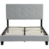 Streamdale Gray Upholstered Queen Platform Bed - No Box Spring Needed - 2 of 4