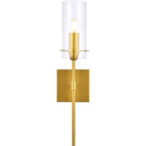 Elegant Lighting Elsreth 1 light brass wall sconce - 1 of 4