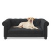 Akoasm Durable & Comfortable Rectangular Linen Fabric Pet Sofa Bed For Small And Medium-Sized Dogs-Black - 3 of 4