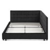 YONWAY Full Size Velvet Upholstered Sofa Day Bed Frame Has A Backrest And A Unique Armrest For Bedroom, Living Room No Box Spring Needed - 4 of 4