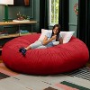Jaxx 6 Foot Cocoon - 2-in-1 Convertible Bean Bag Bed & Large Bean Bag Chair for Adults, Premium Lush Velvet - 2 of 4