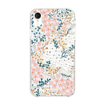 Kate Spade New York Apple Iphone 15 Plus/iphone 14 Plus Protective Case  With Magsafe - Rose & Green Floral With Gems : Target