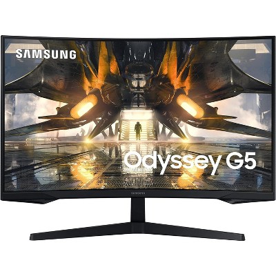 Manufacturer Refurbished Samsung 27" Odyssey 1000R Curved QHD 165Hz 1ms AMD FreeSync Gaming Monitor, Black