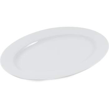 HIC Harold Import Co Rim White Porcelain 14 x 10.75 Inch Oval Platter