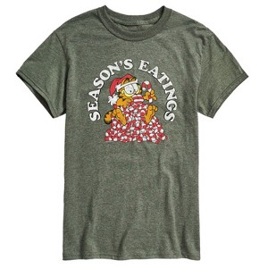 Men's - Garfield - Seasons Eatings Christmas Short Sleeve Graphic T-Shirt - 1 of 4