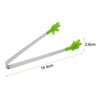Unique Bargains Stainless Steel Silicone Tips Hand Shape Kitchen Cooking Food Tongs - 2 of 4