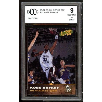 Kobe Bryant Rookie Card 1996-97 SB All Sport PPF #11 BGS BCCG 9