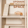 Guinea Pig Cages 4-Tier Wood Hamster Cage with Storage Cabinet, Bunny Cage Indoor Small Animal Cage Furniture Openable Top, Acrylic Windows - 4 of 4
