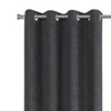 Monarch Specialties Curtain Panel 2Pcs Set Room Darkening Grommet Living Room Bedroom Kitchen Micro Suede Polyester Grey Contemporary Modern - 3 of 4