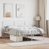 vidaXL White Metal Bed Frame with Elegant Design, Powder-Coated Steel Construction - 2 of 4