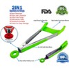 5 Star Super Deals 2-in-1 Non-stick Heat Resistant Spatula Tongs with Locking Clip, Kitchen Tool Helper Dishwasher Safe BPA Free - 2 of 4