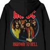 ACDC Logo & Group Shot Adult Black Long Sleeve Zip-Up Hoodie - 4 of 4