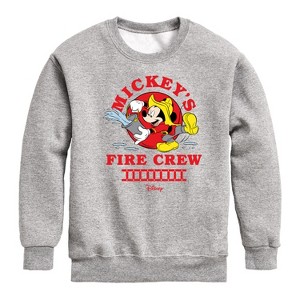 Boys' - Disney - Firefighter Mickey Graphic Long Sleeve Fleece Sweatshirt - 1 of 4