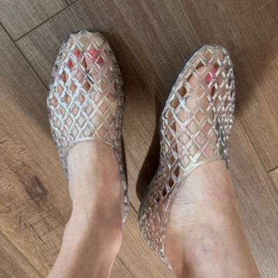 Women's Yuri Jelly Flats - A New Day™ Clear 9: Slip-On, Pointed
