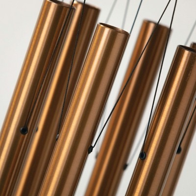 Bronze Aluminum and Wood 37" Wind Chime