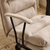 Karl Home | 24.4 Inch Upholstered Swivel Office Chair With Leg Pegs And Wheels - 2 of 4