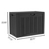 45 Gallon Lockable Resin Deck Box - Waterproof Outdoor Storage for Patio Furniture & Garden Tools, UV-Resistant Design - 4 of 4