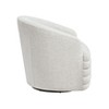 Contemporary Swivel Accent Chair Beige Chenille Upholstered Foam Cushioned Seat Solid Wood Luxury Home Furniture 1pc - 4 of 4